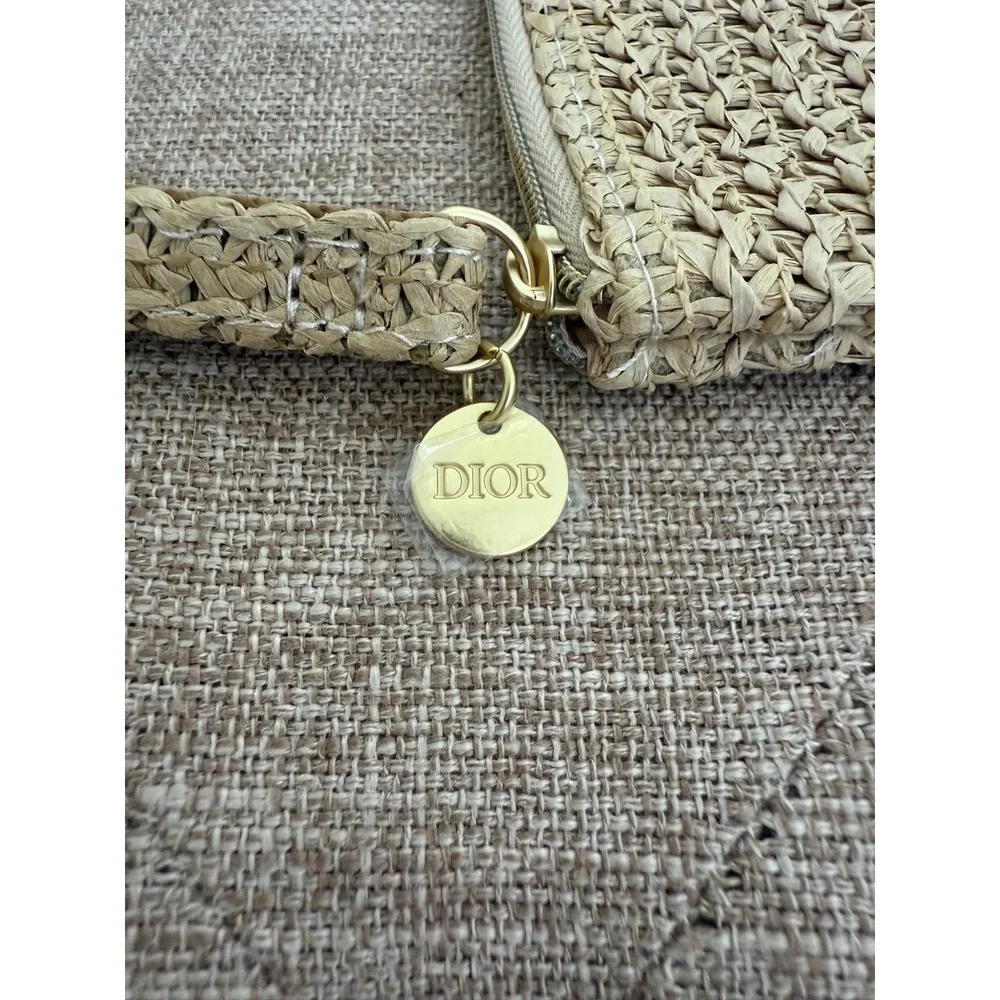 Dior Raffia Wristlet Pouch - Picture 3 of 4